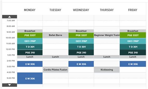 view my class schedule.